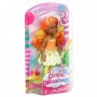 Papusa mini Barbie Dreamtopia cu aripi si rochie portocalie Mattel - 1