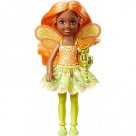 Papusa mini Barbie Dreamtopia cu aripi si rochie portocalie Mattel - 2