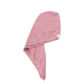 Prosop turban, din microfibra, usor de folosit, placut la atingere, 60x20 cm, roz OEM - 2