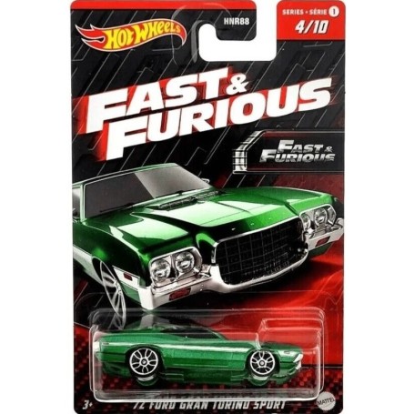 Hot Wheels, Fast & Furious, '72 Ford Gran Torino Sport, zöld Hot Wheels - 1