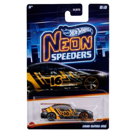 Masinuta metalica Hot Wheels, Neon Speeders 2016 BMW M2, 1:64, Negru Hot Wheels - 1