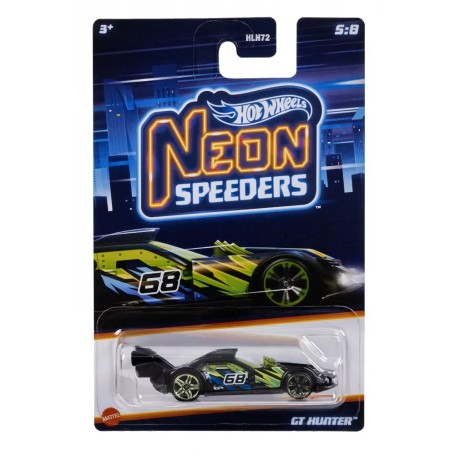 Hot Wheels autó, Neon Speeders GT Hunter, 1:64, fekete Hot Wheels - 1