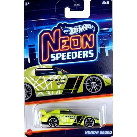 Hot Wheels autó, Neon Speeders Honda S2000, 1:64, zöld