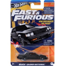 Masinuta metalica Hot Wheels, Buick Grand National, Colectia Decades of Fast, 1:64, negru