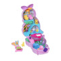 Set de joaca Polly Pocket - Geanta cangur, Violet, 13 piese