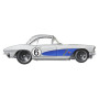 Masinuta metalica Hot Wheels, 1962 Corvette, Colectia Vintage Racing Club, 1:64, gri