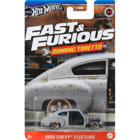 Hot Wheels fém autó, Fast & Furious, Dominic Toretto, 1950 Chevy Fleetline, 1:64, szürke