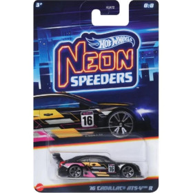 Masinuta metalica Hot Wheels, Neon Speeders, '16 Cadillac ATS-V R, 1:64, negru