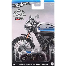 Hot Wheels motorkerékpár, Motorcycle Club, Ducati Scrambler Hot Wheels Edition, 1:64, szürke