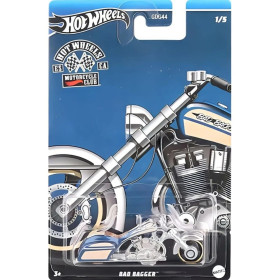 Hot Wheels motorkerékpár, Motorcycle Club, Bad Bagger, 1:64, kék