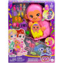 Set de joaca Polly Pocket, Momma Monkey & Baby, cu 2 papusi, in forma de maimuta