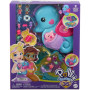 Set de joaca Polly Pocket, Daddy & Me Seahorse Bag, cu 2 papusi, in forma de calut de mare