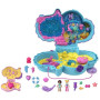 Set de joaca Polly Pocket, Daddy & Me Seahorse Bag, cu 2 papusi, in forma de calut de mare