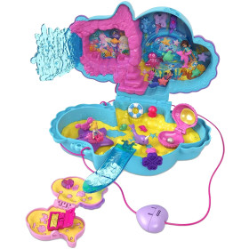 Játszókészlet Polly Pocket, Daddy & Me Seahorse Bag, 2 baba, tengeri csikó alakú