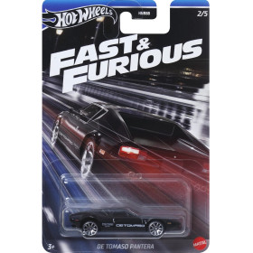 Hot Wheels fém autó, Fast & Furious, De Tomaso Pantera, 1:64, fekete