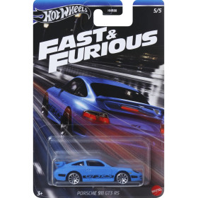 Hot Wheels fém autó, Fast & Furious, Porsche 911 GT3 RS, 1:64, kék