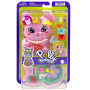 Set de joaca Polly Pocket, Tea Party Bunny, in forma de iepuras